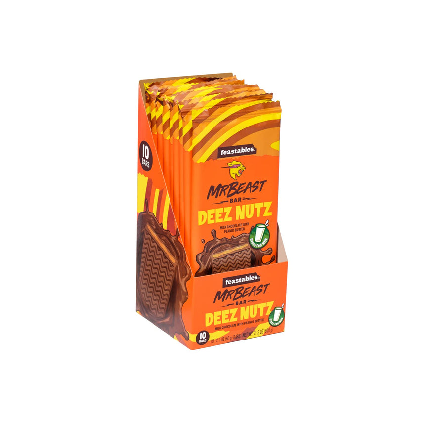Feastables MrBeast Chocolate Deez Nuts/Peanut butter (60g x 10