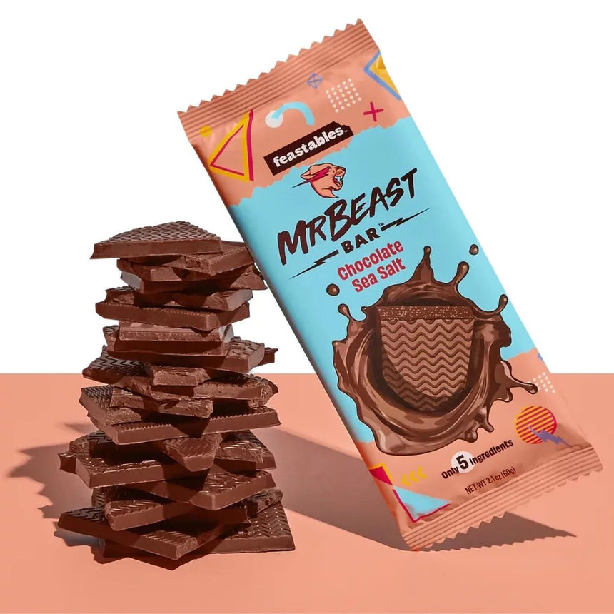 Feastables MrBeast Peanut Butter Milk Chocolate Bar - 2.1 OZ